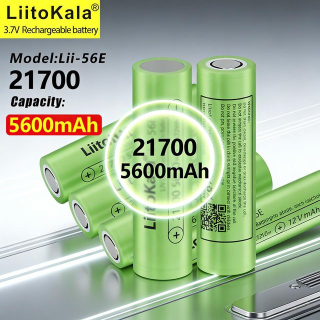 Liitokala Lii-56E Lithium-Ionen-Akku 21700 mit 5600mAh in Grün - Bild 1