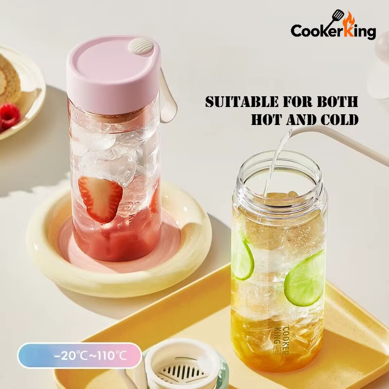 Cooker King Trinkbecher aus Tritan+PP in Blau mit 550 ml Fassungsvermögen und Trageseil für Wandern und Camping - Bild 2