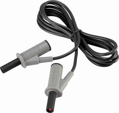 Voltcraft MSB-501 Sicherheits-Messleitung mit 4mm Lamellenstecker, Schwarz, 1,50 m - Bild 1
