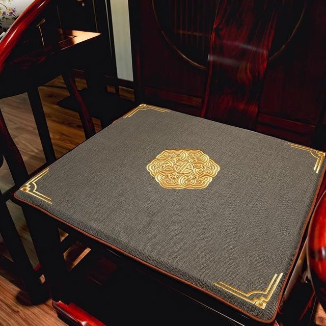 Yiran Furniture Sitzkissen im chinesischen Stil, verdicktes Gesäßkissen für Esszimmerstühle und Teestühle, B/T: 45 x 40 cm - Bild 1
