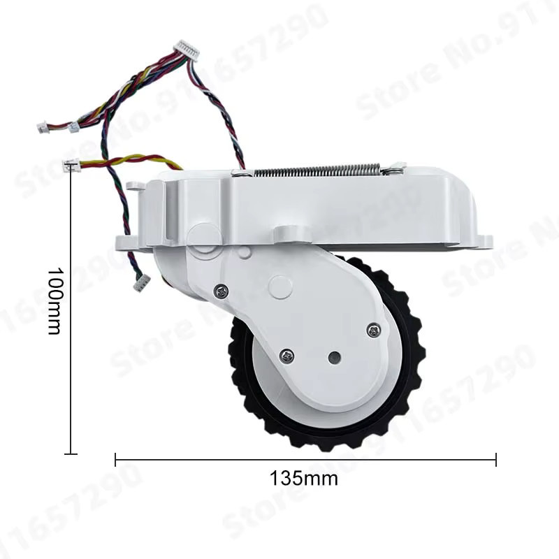 QIXIAO Ersatzräder Set Links und Rechts für Xiaomi Mijia STYTJ02YM 3C 2S S10 B106GL B106CN Saugroboter in Weiß - Bild 2