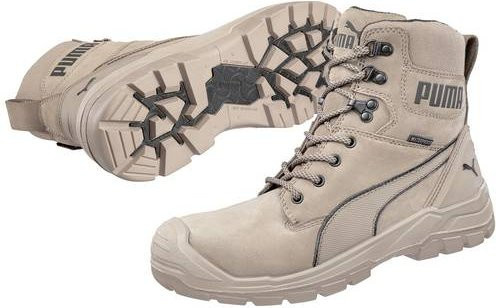 Puma Safety Conquest Stone High S3 Sicherheitsstiefel aus Nubukleder in Beige, Größe 42 - Bild 1