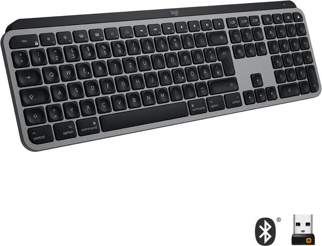 Logitech MX Keys for Mac Bluetooth Tastatur QWERTZ Deutsch Space Grau - Bild 2