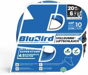 Riegler Werkstattschlauch-Set BluBird mit Schnellverschlusskupplung, Farbe: Blau, Durchmesser: 12 mm, Länge: 20 m - Bild 1