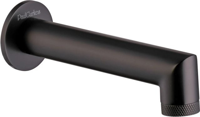 PaulGurkes Wanneneinlauf Serie NOX in Matt-Schwarz mit Sprayfunktion aus Messing - Bild 1
