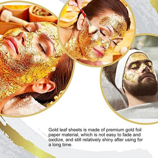 500 Stück Imitat-Blattgoldblätter in Weiß für Kunst, Vergoldung und Dekoration von Shoemst - Bild 1