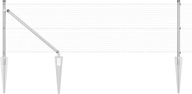 vidaXL Zaunpfosten aus Stahl in Silber, quadratisch, B/B/H: 2,5 x 2,5 x 0,5 cm - Bild 1