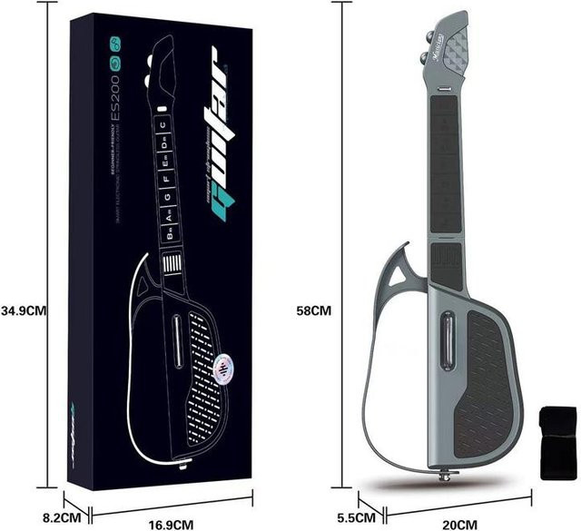 Linyi toy car Intelligente Saitenlose Gitarre, Musikspielzeug, Schwarz, ab 14 Jahre - Bild 1