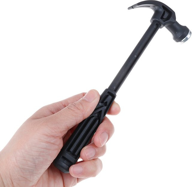 KOQZM Mini-Klauenhammer aus Metall und Holz in Schwarz für Reparaturen und Handwerk - Bild 1