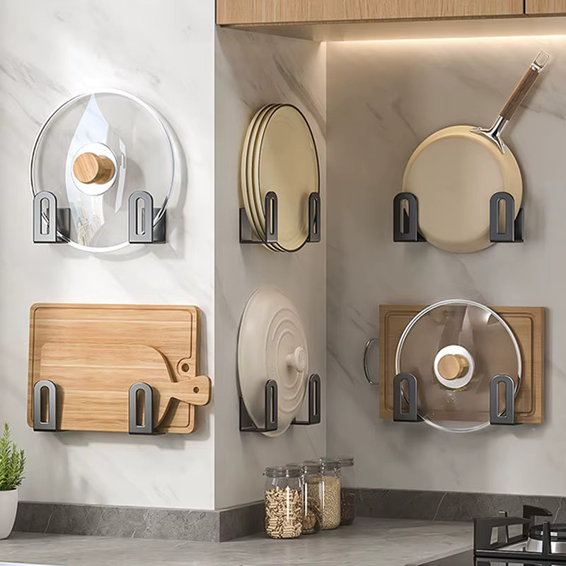 JINHF 2er-Set Multifunktionales Küchenregal aus Edelstahl in Grau zur Wandmontage für Spüle und Arbeitsplatte - Bild 2