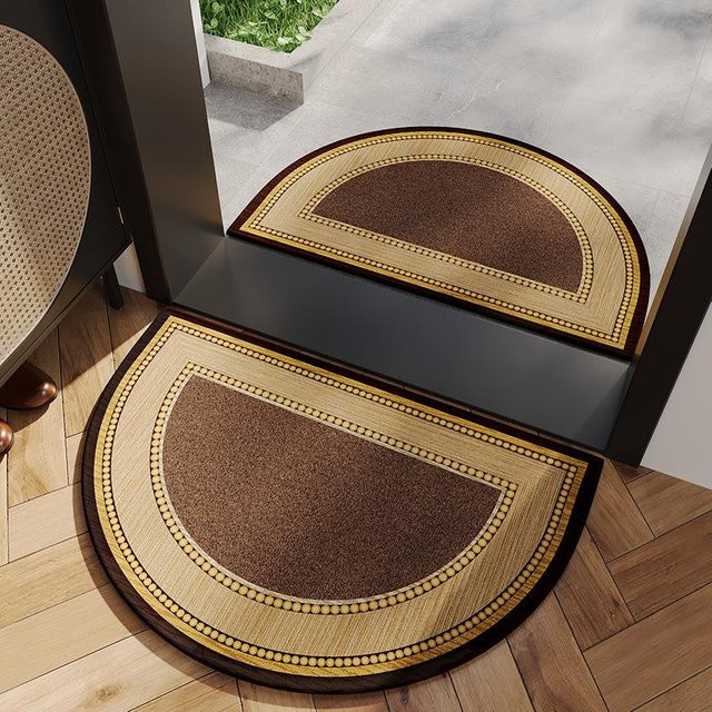 Saugfähige Fußmatte für Eingangsbereich und Wohnzimmer, braun, Polyester, B/B: 50 x 80 cm - Bild 1