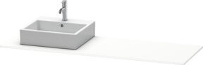 Duravit Konsole XSquare in Weiß Matt, B/T/H: 160 x 55 x 1,6 cm, mit 1 Aufsatzwaschbecken links - Bild 1