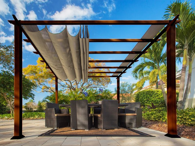 Paragon Aluminium Pergola Florida mit integriertem UV-beständigem Sonnensegel, B/T/H: 350 x 350 x 235 cm - Bild 1
