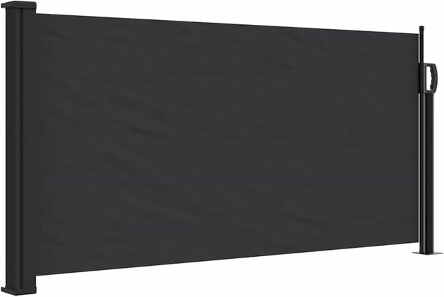 vidaXL Ausziehbare Seitenmarkise Schwarz B: 100 cm, T: 500 cm - Bild 1