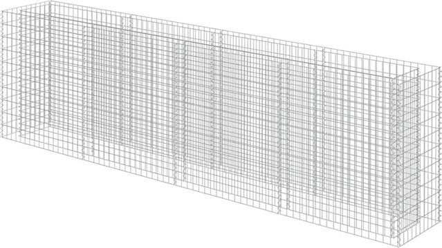 Furnicato Gabionen-Hochbeet aus verzinktem Stahl in Silber, B/T/H: 360 x 50 x 100 cm - Bild 1