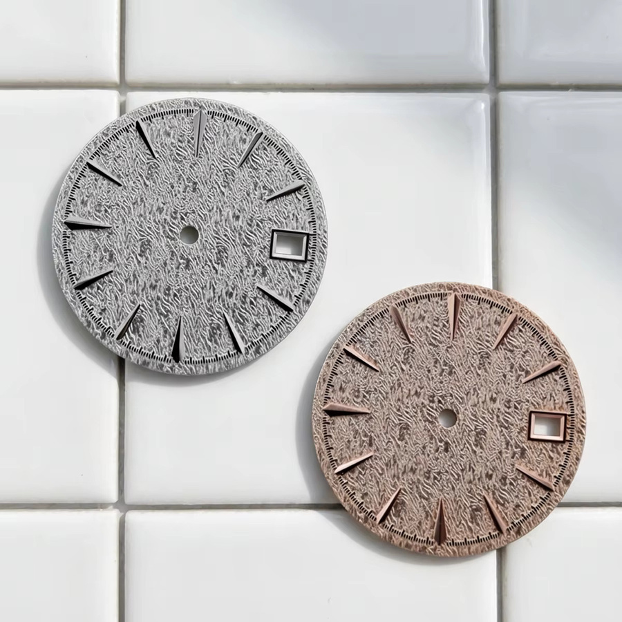 CAOWTAN Zifferblatt, 29 mm, vertikale Streifen, Silber, Unisex - Bild 1