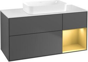 V&B Waschtischunterschrank Finion in Anthrazit matt, B/T: 120 x 60 cm - Bild 1