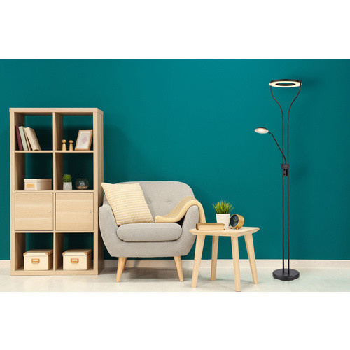Globo LED-Deckenfluter Ebro in Schwarz, dimmbar, Up-Down-Licht, Metall, H: 194 cm, B: 30 cm, T: 35 cm - Bild 2