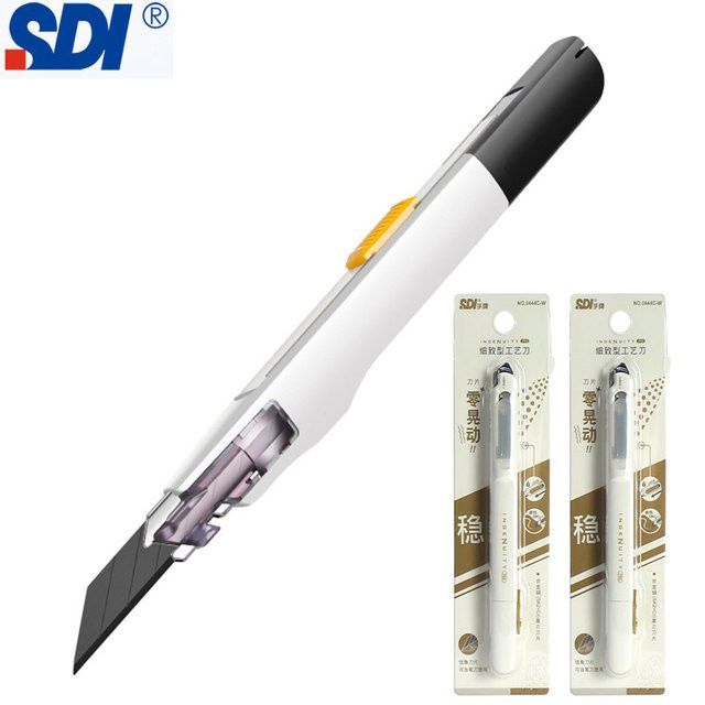 SDI Professionelles einziehbares Craft Utility Messer in Weiß mit 30 Grad Klinge und AutoLock-Funktion - Bild 1