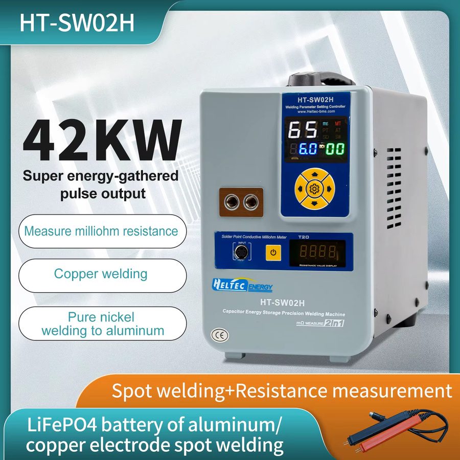 XPGTool Punktschweißgerät 7000A 42kW Impuls-Batterieschweißmaschine für 18650 Lithium-Batteriepacks, Aluminium und Nickel, Grau - Bild 4