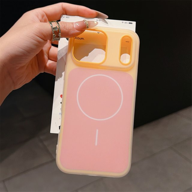 SUNWARD 2-in-1 Candy Jelly Magnetische MagSafe-kompatible Kabellose Ladehülle für iPhone 17 Air 16 15 14 13 12 11 Pro Max Stoßfänger-Cover - Bild 1