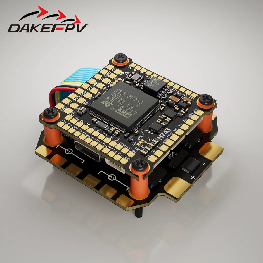 DAKEFPV H743 Flugcontroller Stack mit 70A 4in1 ESC, unterstützt BetaFlight und Ardupilot, 30x30mm für 5-Zoll RC FPV Freestyle Drohnen - Bild 2