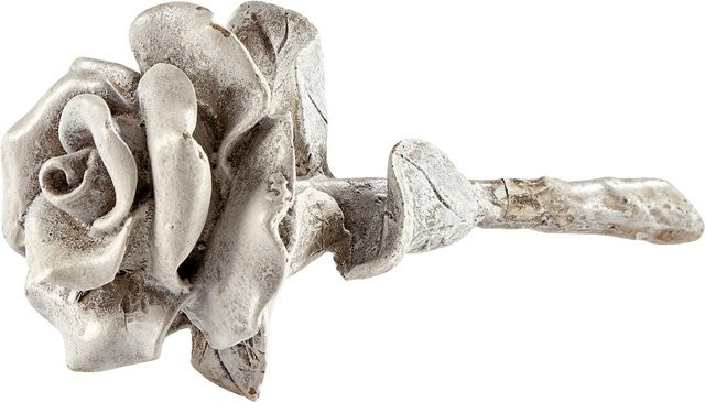 Viva Domo Deko-Gedenkrose aus Metall in Grau und Silber - Bild 1