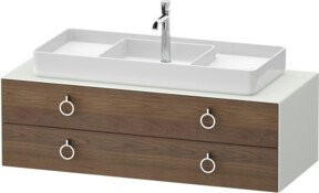 Duravit Waschtischunterschrank White Tulip in White, Breite: 130 cm, Tiefe: 55 cm, Höhe: 40,8 cm - Bild 1
