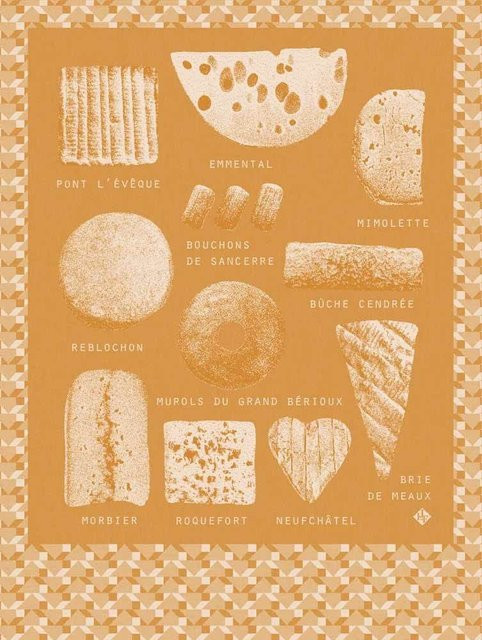 Le Jacquard Français Geschirrtuch Fromage Mimolette in Gelb und Orange aus Baumwolle, Breite: 60 cm, Höhe: 80 cm - Bild 1