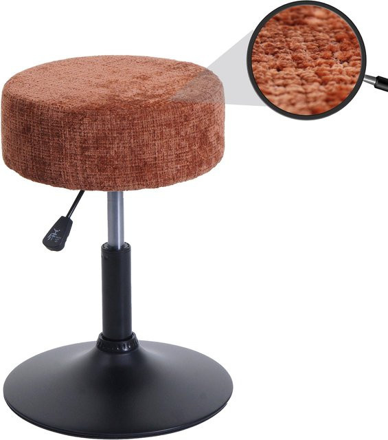MCW Sitzhocker C22 höhenverstellbar und drehbar mit Chenille-Stoffbezug in Terrakotta, Durchmesser: 37 cm - Bild 1