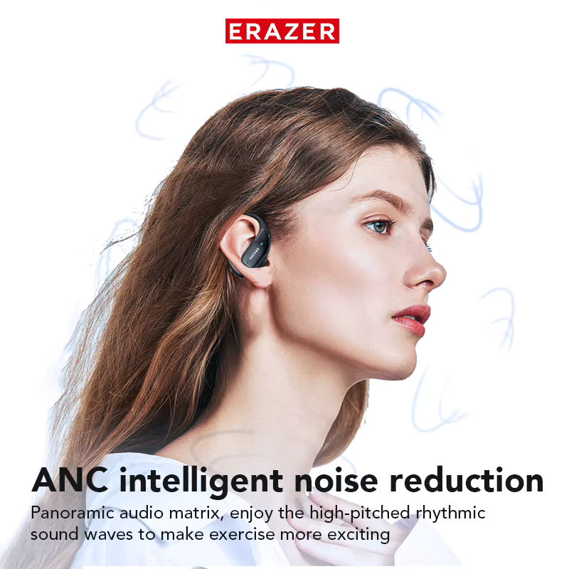 Erazer XT80 OWS True Wireless-Kopfhörer in Schwarz mit Bluetooth 5.4, Mikrofonunterdrückung und geringer Latenz - Bild 6
