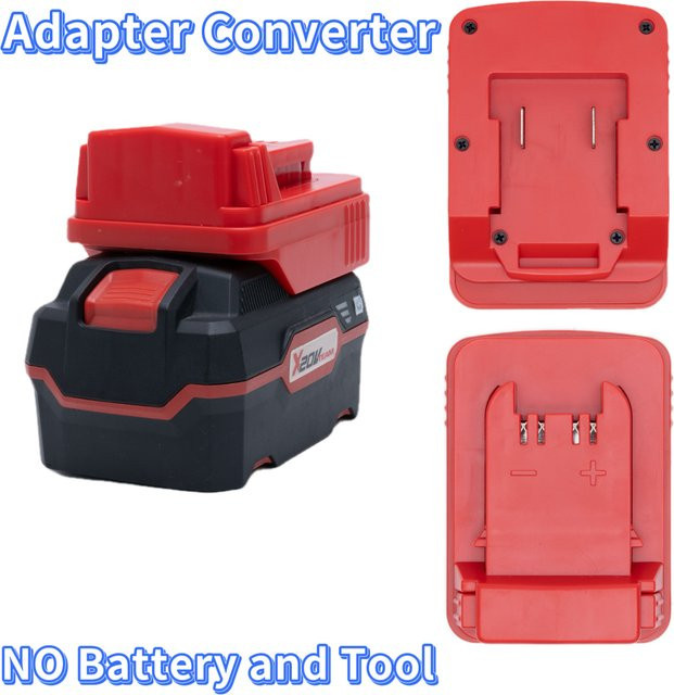 Parkside Akku-Adapter für Lidl X20V Li-Ion und Milwaukee 18V Akkus, rotes Zubehör für kabellose Elektrowerkzeuge - Bild 1