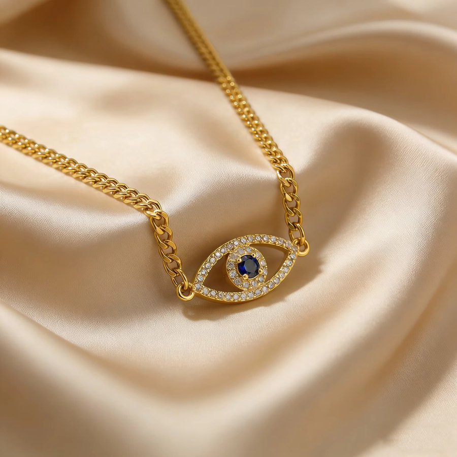 prjewel Halskette mit Anhänger, Edelstahl, Gold, Zirkonia, Damen - Bild 4