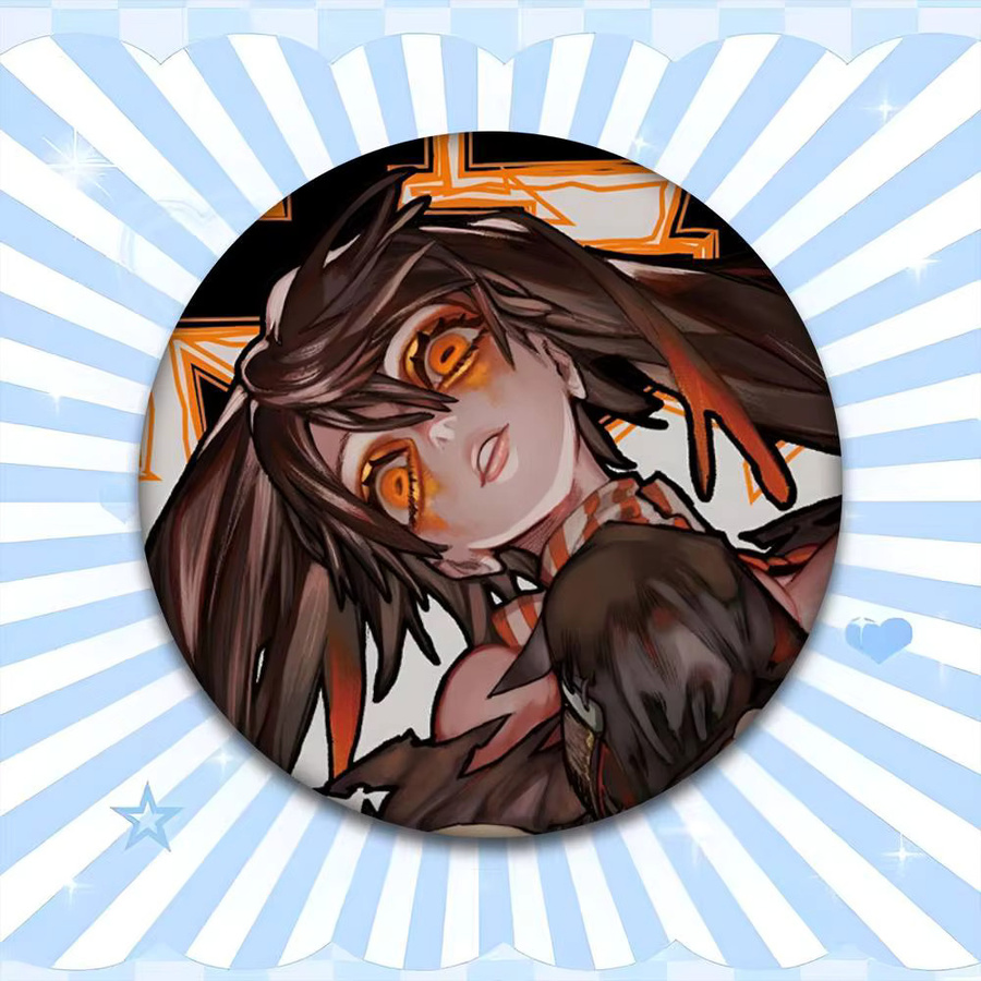 Bilibili Brosche, Emaille-Pin, Cartoon-Stil, rund - Bild 5