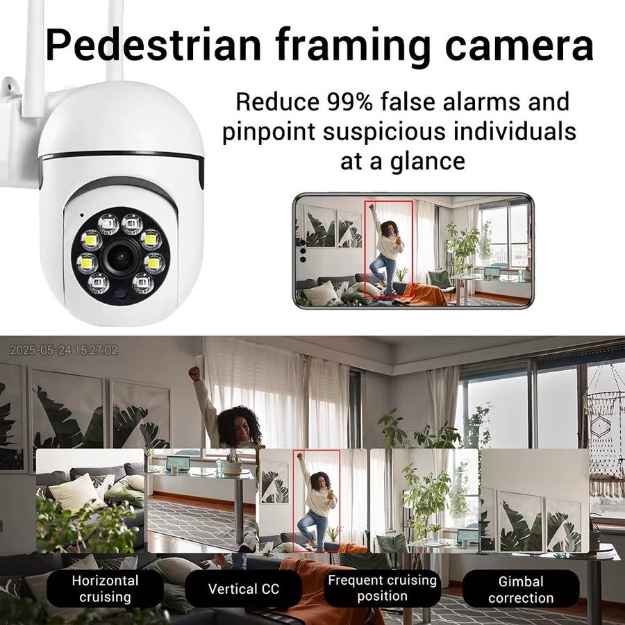 PEGATAH O-Kam Pro IP Indoor Überwachungskamera mit 8MP Auflösung, Wifi und 5,0X Zoom in Weiß - Bild 5