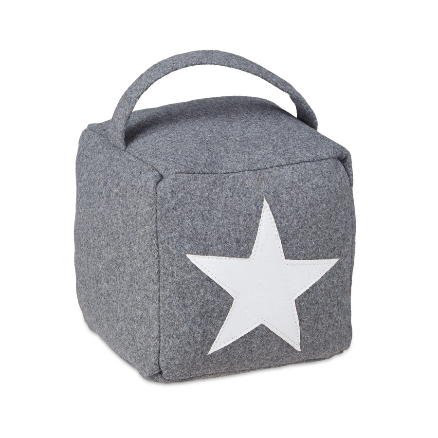 Relaxdays Türstopper Stern aus Polyester in Dunkelgrau mit Griff, B/T/H: 20 x 15 x 15 cm - Bild 2