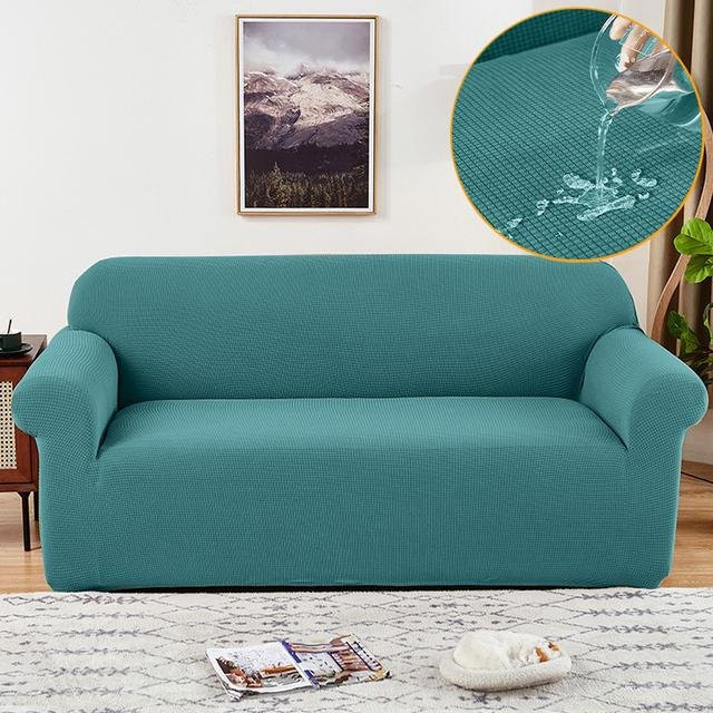 Levivel Wasserdichter und dehnbarer Sofabezug für 1-Sitzer, Farbe: Türkis - Bild 1
