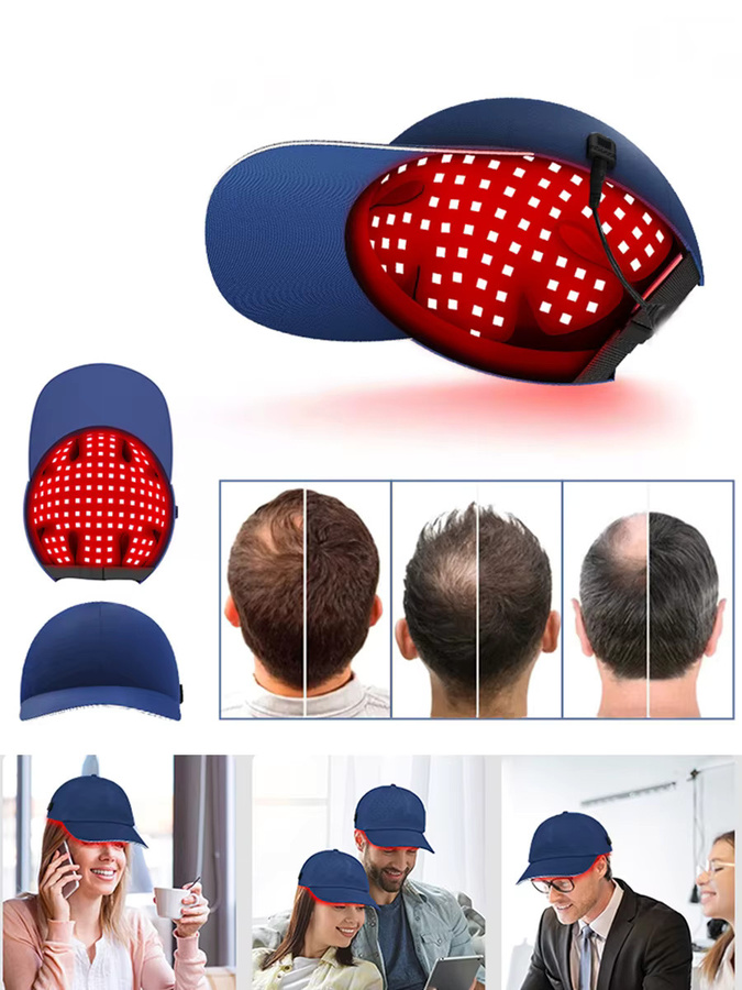 DH Beauty Infrarot-Mütze Rotlichttherapie-Gerät, Unisex, Blau - Bild 6