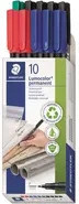 Staedtler Lumocolor Permanent Folienstift 318, 10er Pack, farbsortiert (Blau, Grün, Rot, Schwarz) - Bild 3