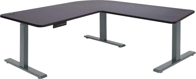 Elektrisch höhenverstellbarer Eck-Schreibtisch MCW-D40 in Schwarz und Anthrazit-Grau, B/T: 178 x 178 cm - Bild 2