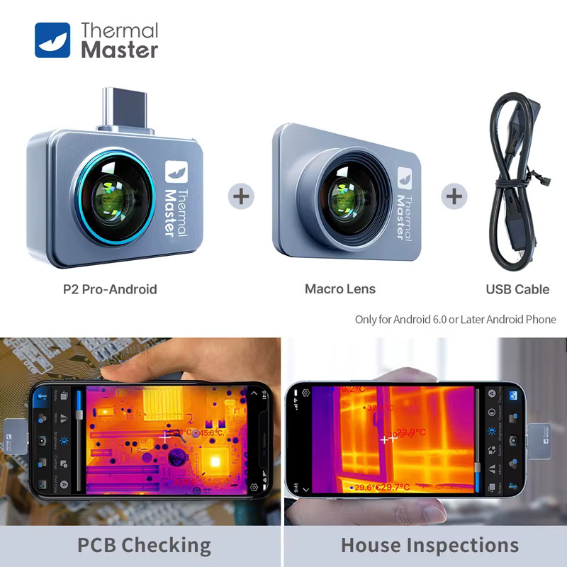 Thermal Master P2/P2Pro Infrarot-Wärmebildkamera für dein Smartphone in Schwarz mit 512 x 384 Auflösung und Wärmeerkennung bis 1112 ℉ - Bild 5