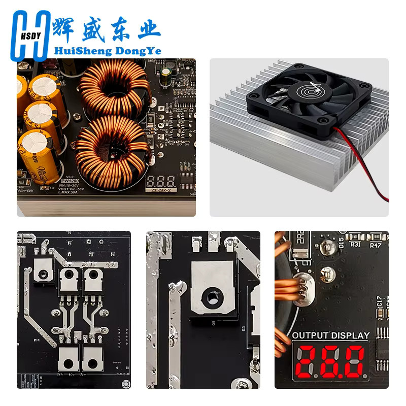 HUISHENGYUFA Hochstrom-Boost-Stromversorgungsmodul PW1200 mit Doppelinduktoren, 1200W 50A, für Audio-Verstärker - Bild 3