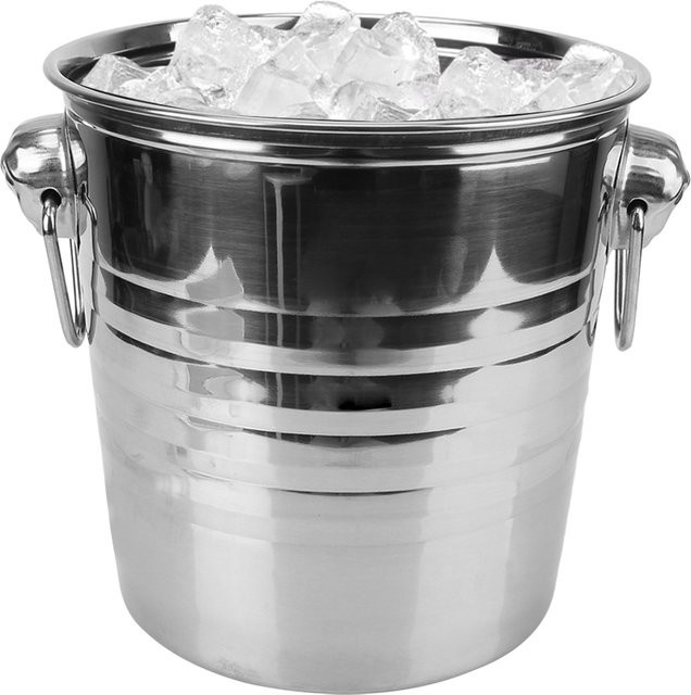 NICEYARD Champagner- und Wein-Eiskühler aus Edelstahl in Silber, 5 l Fassungsvermögen - Bild 1
