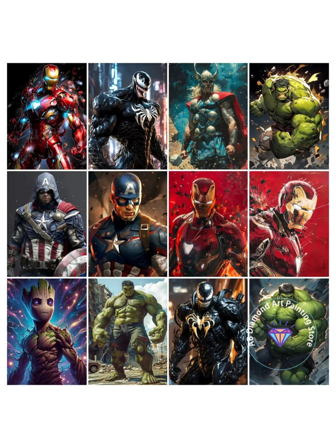 Kayou Marvel Superhelden Iron Man Diamant-Malset, 1-teiliges Set - Bild 3