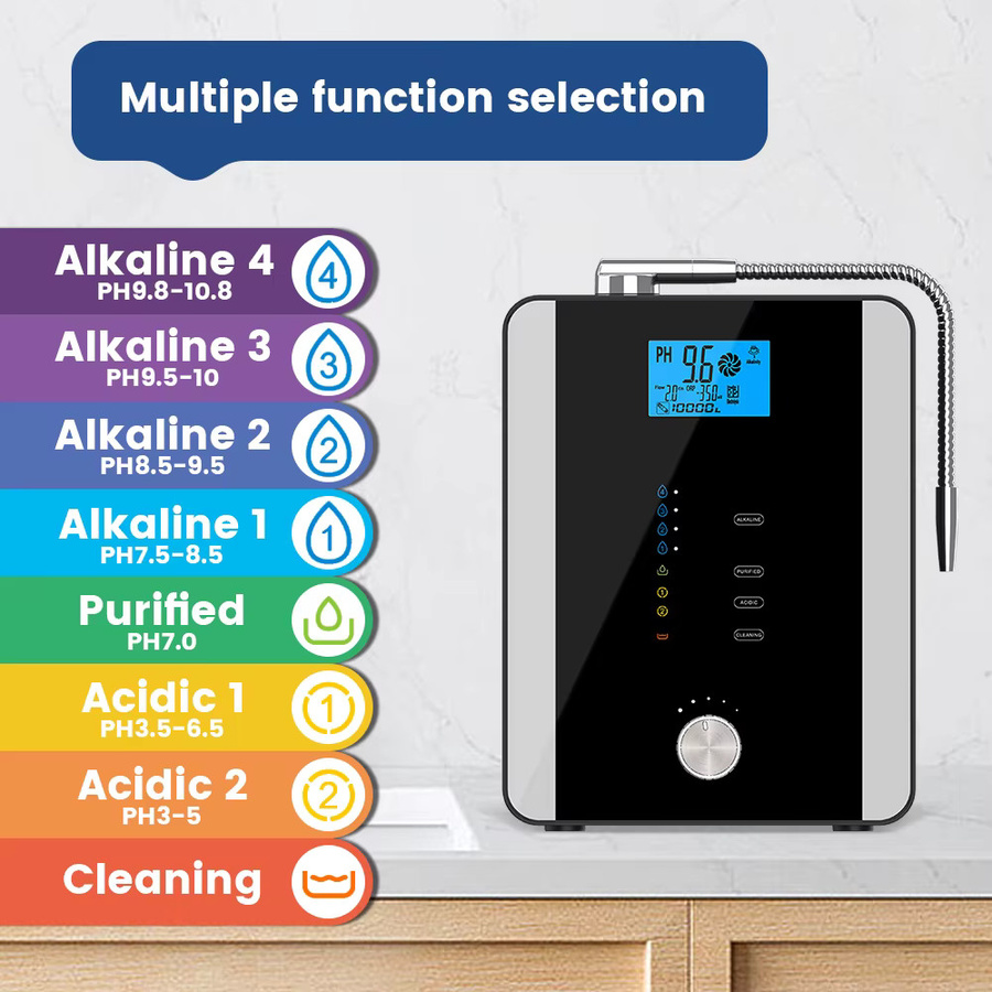 CAWOLO alkalischer Wasserionisator in Schwarz mit 11 platinbeschichteten Platten - Bild 3