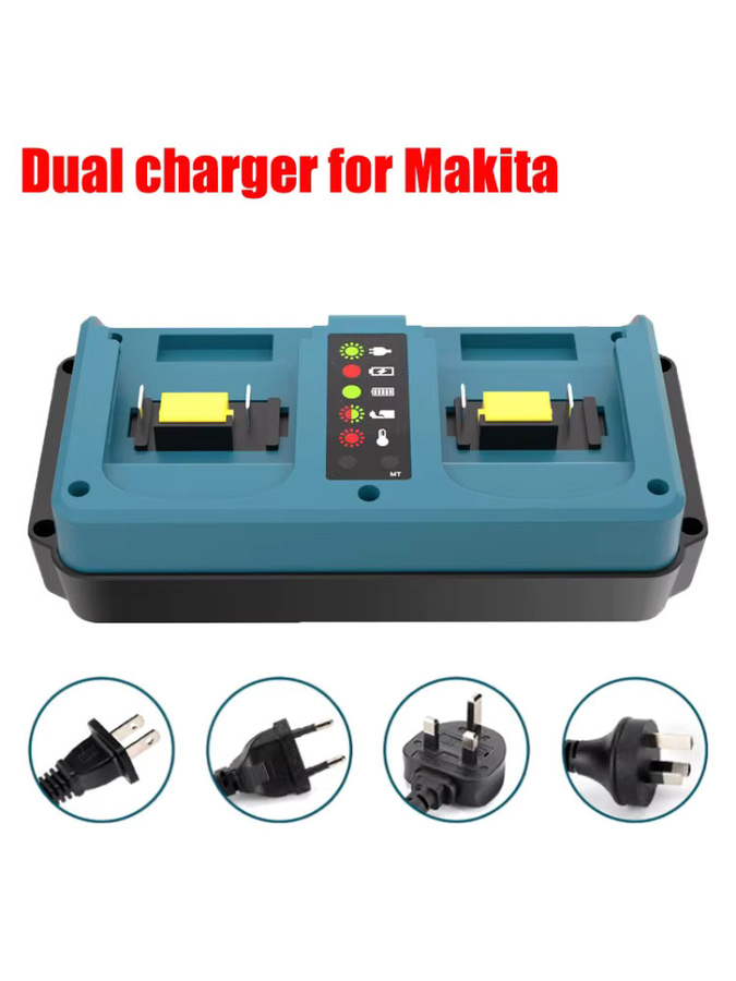 Makita Dual-Port Lithium-Batterieladegerät mit intelligenter LED-Anzeige für 14,4–18 V Akkus - Bild 6
