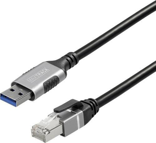 Maxtrack USB 3.2 Gen 1 auf RJ45 Netzwerk Adapter CAT 6 in Schwarz mit 2m Kabellänge - Bild 1