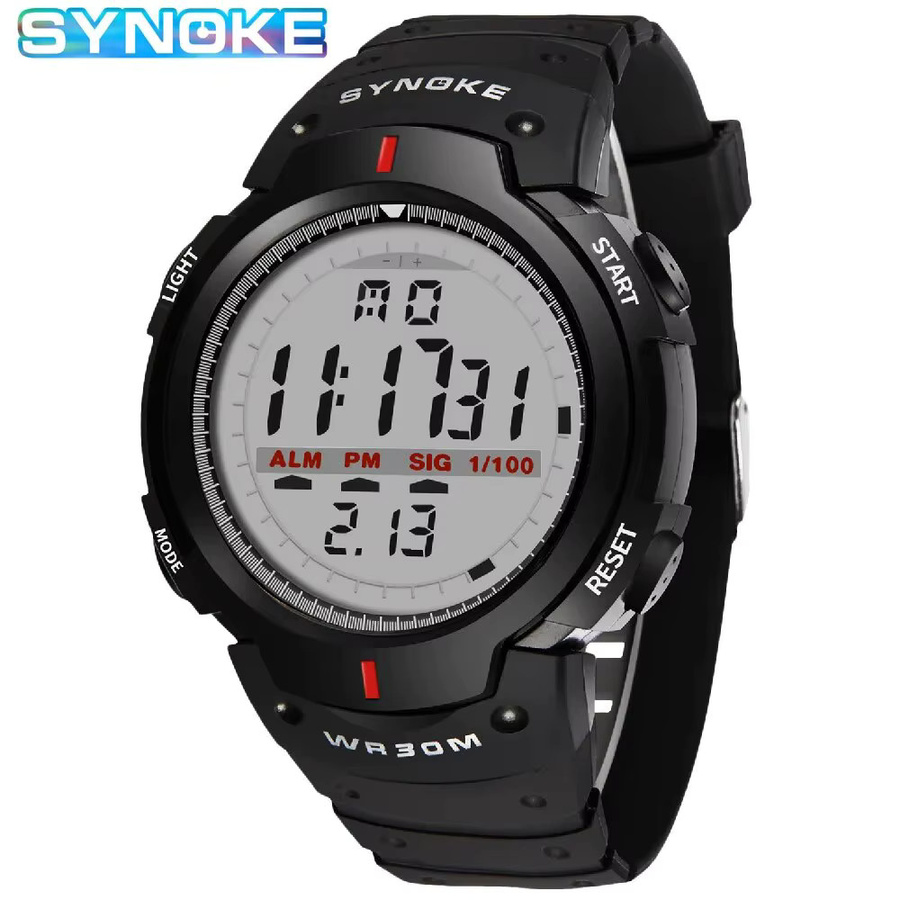 Synoke Digitaluhr, Schwarz, Kunststoff, Herren, Wasserdicht - Bild 6