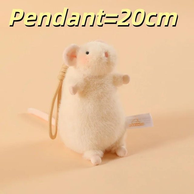 Yiran toy Maus Plüschtier, grau, weiß - Bild 1