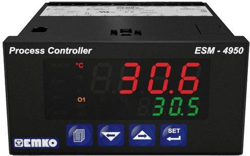 Emko ESM-4950 Universalregler Pt100 Schwarz, 2-Punkt P, PI, PD, PID, -200 bis +1700°C, Relais 5A, B/T/H: 48 x 86,5 x 96 mm - Bild 1